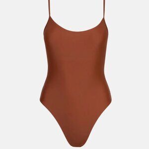 Rhythm Classic Minimal One Piece in Rust